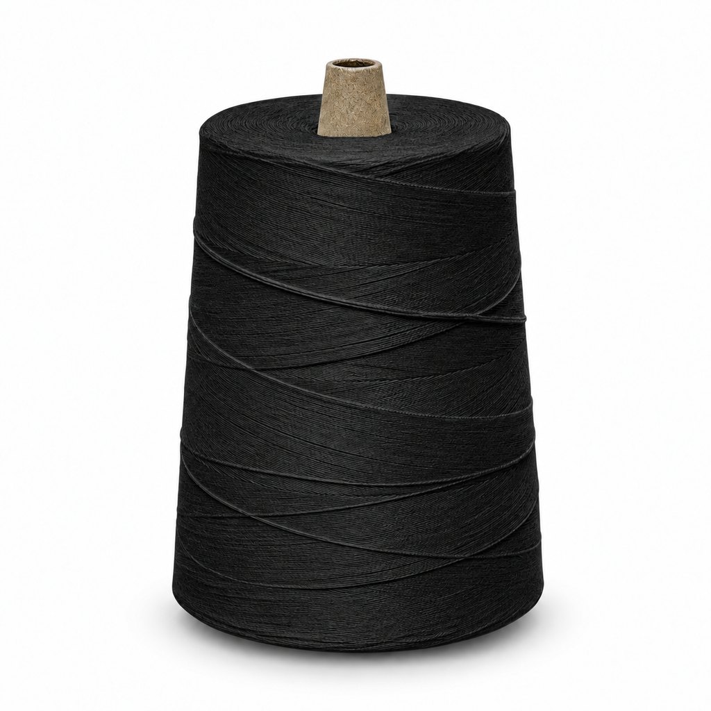 [002480] Bag sewing thread polyester (Ne 12/4, Standard, ~2,5 kg (dry weight), black)
